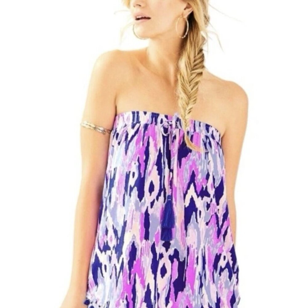 Lilly Pulitzer Palma Strapless Women's Tube Top Size M (call out)